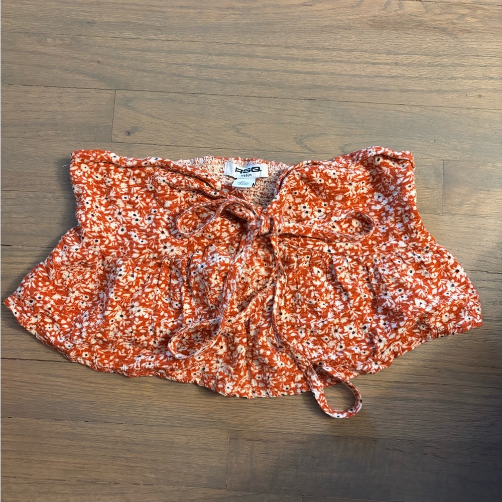 RSQ Terracotta Floral linen Top